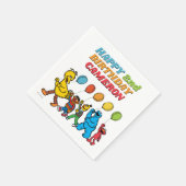 Serviette En Papier Pal de rue Sésame | Ballons d'anniversaire (Coin)