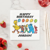 Serviette En Papier Pal de rue Sésame | Ballons de parti (En situation)