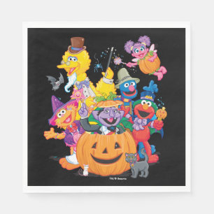 Serviette En Papier Pal de rue Sésame   Bonne Halloween