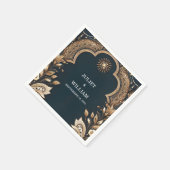 Serviette En Papier Palace Hindi Henna Mehndi Mariage de style indien (Coin)