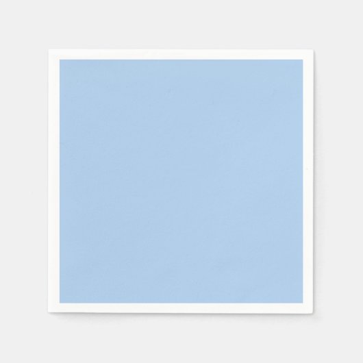 Serviette En Papier Pale Cornflower bleu couleur solide (Devant)