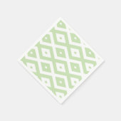 Serviette En Papier Pale green and white diamond pattern (Coin)