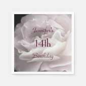 Serviette En Papier Pale Rose Papier Napkins, 14e fête d'anniversaire (Devant)