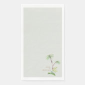 Serviette En Papier Pale Sage Pale Sage Nom Personnalisé (Devant)