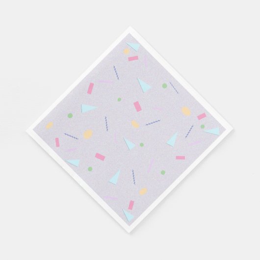 Serviette En Papier Pale violet 80s Imprimer Naples (Coin)