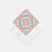 Serviette En Papier Palestine Broderie tatreez Motif (Coin)