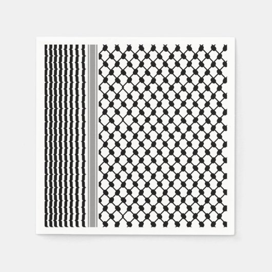 Serviette En Papier Palestinienne Hatta Keffiyeh Kufiya Folk (2 Motifs (Devant)