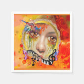 Serviette En Papier Palette Artiste (Devant)