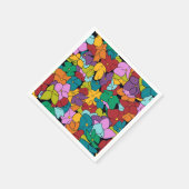 Serviette En Papier Palette de fleurs abstraites inspirée des couleurs (Coin)