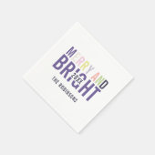 Serviette En Papier Palette Ultra Violette Noël (Coin)