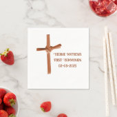 Serviette En Papier Palm Cross personnalisé (En situation)