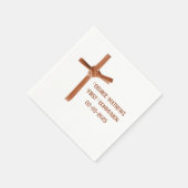 Serviette En Papier Palm Cross personnalisé (Coin)