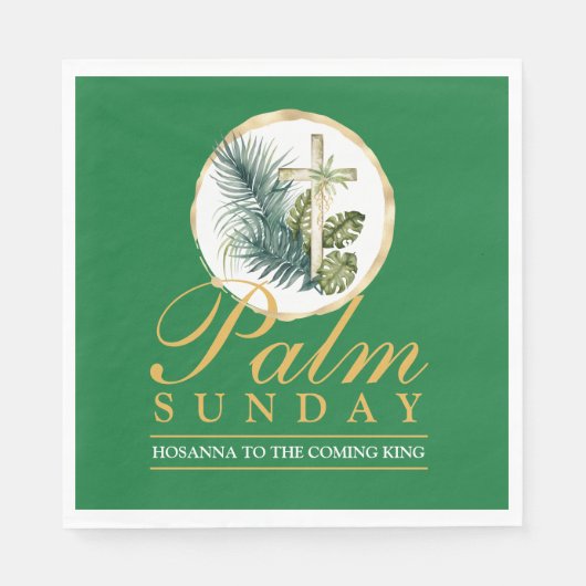 Serviette En Papier Palm Dimanche Sainte Semaine Papier Napkin (Devant)
