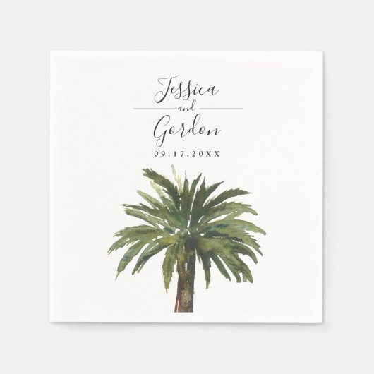 Serviette En Papier Palm Dusty | (Devant)