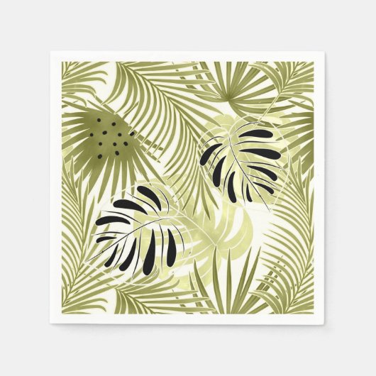 Serviette En Papier Palm feuille, tropical, Botanique, feuille, jungle (Devant)