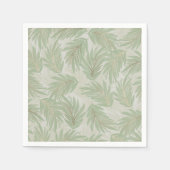 Serviette En Papier Palm Frances Gold vert (Devant)