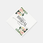 Serviette En Papier Palm Hibiscus Fête des mariées tropicale serviette (Coin)