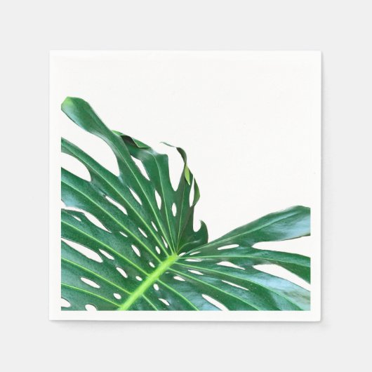 Serviette En Papier Palm Leaf, feuillage tropical, forêt tropicale (Devant)