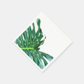 Serviette En Papier Palm Leaf, feuillage tropical, forêt tropicale (Coin)