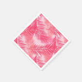 Serviette En Papier Palm Leaf Print, Fuchsia, Coral et Pastel Pink (Coin)