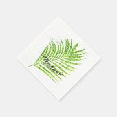 Serviette En Papier Palm Leaves Glittery Green Custom Name mignon (Coin)