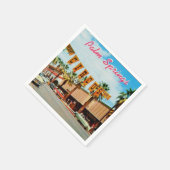 Serviette En Papier Palm Springs, Californie, vintage, (Coin)