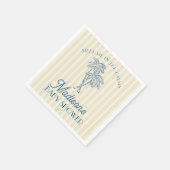 Serviette En Papier Palm Springs Jaune Baby shower de plage Pastel (Coin)