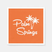 Serviette En Papier Palm Springs Mid Century Papier moderne serviettes (Devant)