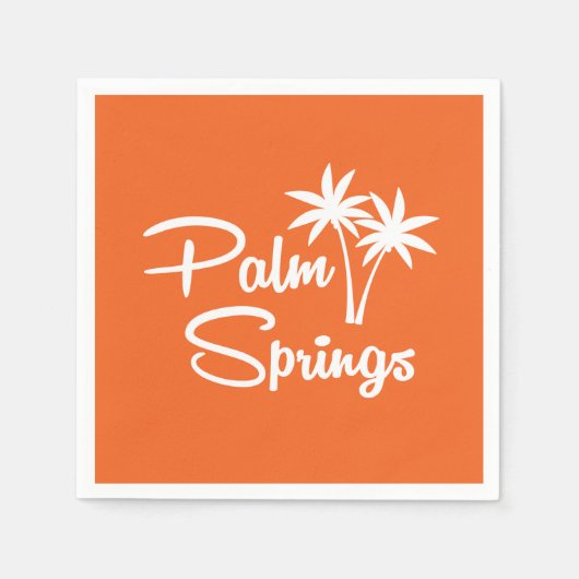 Serviette En Papier Palm Springs Mid Century Papier moderne serviettes (Devant)