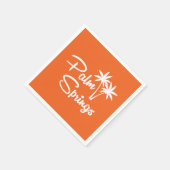 Serviette En Papier Palm Springs Mid Century Papier moderne serviettes (Coin)