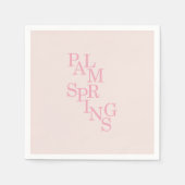 Serviette En Papier Palm Springs rose pâle (Devant)