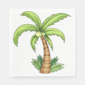 Serviette En Papier Palm Tree Beach Tropical et Ile Vibes (Devant)