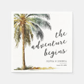 Serviette En Papier Palm Tree Beach Tropical Mariage serviettes (Devant)