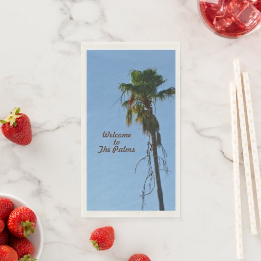 Serviette En Papier Palm Tree contre Blue Sky personnalisable (En situation)