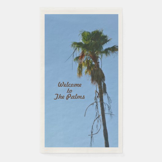 Serviette En Papier Palm Tree contre Blue Sky personnalisable (Devant)