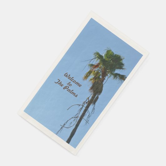 Serviette En Papier Palm Tree contre Blue Sky personnalisable (Coin)