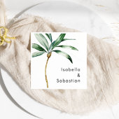 Serviette En Papier Palm Tree Destination Mariage Napkin