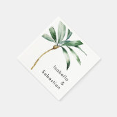 Serviette En Papier Palm Tree Destination Mariage Napkin (Coin)