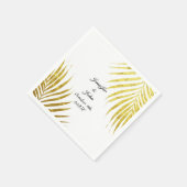 Serviette En Papier Palm Tree Foliage Gold Foil Feuilles 2020 Mariage (Coin)