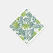 Serviette En Papier Palm Tree Fronds Peinture hawaïenne (Coin)