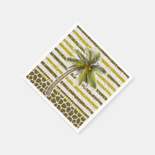 Serviette En Papier Palm Tree Tropical (Coin)