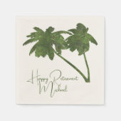 Serviette En Papier Palm Trees Plage tropicale Thème Retraite (Devant)