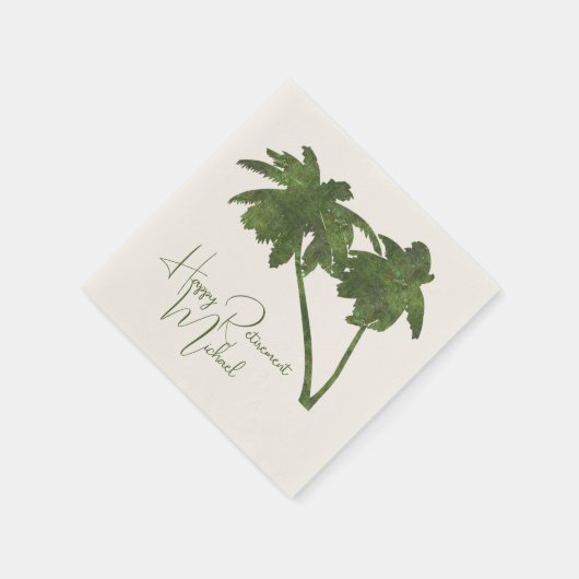 Serviette En Papier Palm Trees Plage tropicale Thème Retraite (Coin)