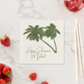 Serviette En Papier Palm Trees Plage tropicale Thème Retraite (En situation)