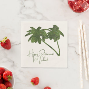 Serviette En Papier Palm Trees Plage tropicale Thème Retraite
