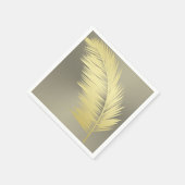 Serviette En Papier Palm Tropical d'or feuille (Coin)