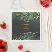 Serviette En Papier Palm Tropical Mariage 6 pouces Carré Napkins (En situation)