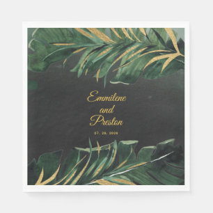 Serviette En Papier Palm Tropical Mariage 6 pouces Carré Napkins