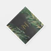 Serviette En Papier Palm Tropical Mariage 6 pouces Carré Napkins (Coin)