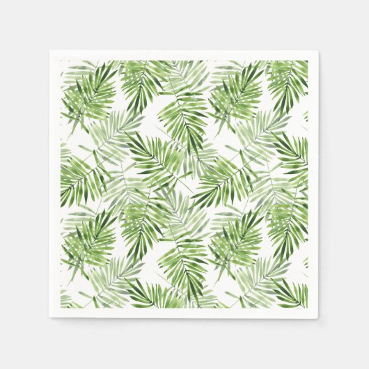 Serviette En Papier Palm vert Feuilles (Devant)